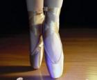 Ноги танцовщицы с балетом обувь, Пуанты